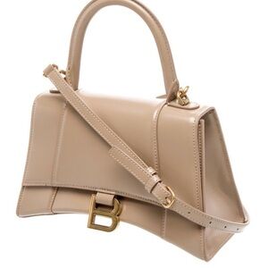 Balenciaga Tan Shoulder Bag with Gold Accent